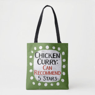 Chicken Curry Review 5 Stars Tote Bag