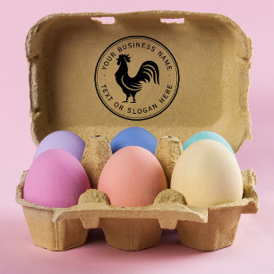 chicken Custom Business Logo Large Rubber Stamp