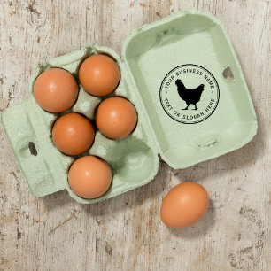 chicken Custom Business Logo Large Rubber Stamp