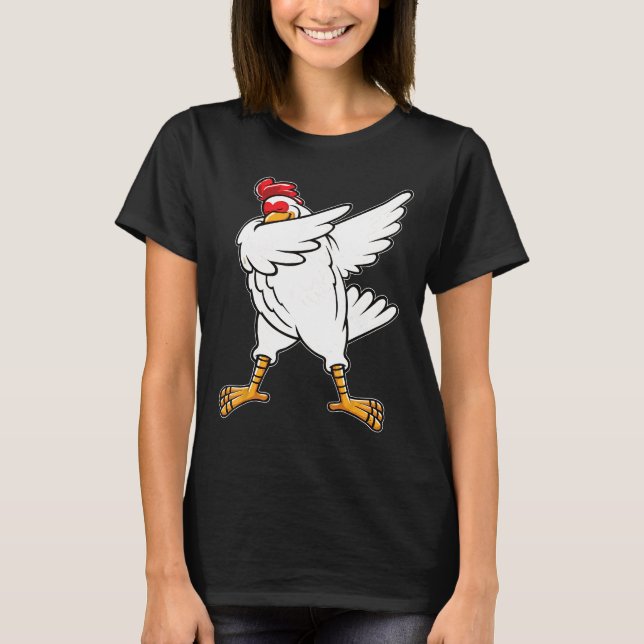 Chicken Dab D4bbing Chicken T-Shirt (Front)