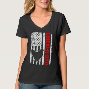 Chicken Dad American Flag T-Shirt