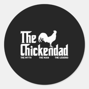 Chicken Dad Farmer Father Chicken Owner Farming Classic Round Sticker