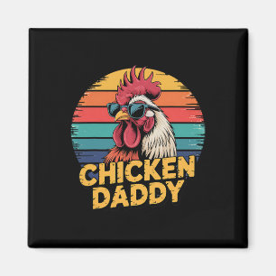 Chicken Dad Retro Farm Animal Lover Magnet