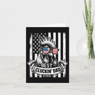 Chicken Dad Rooster Daddy Farmer Funny Fathers Day Card