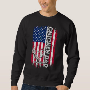 Chicken Dad Shirt American Flag Father's Day Patri