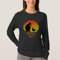 Chicken Dad Vintage Retro Sunset Chicken Farmer