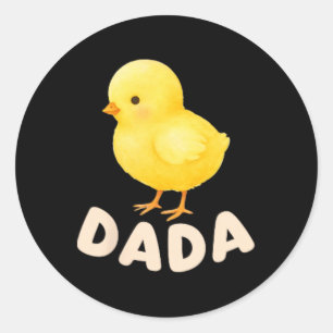 Chicken Dada First Birthday Chicken Dad Birthday F Classic Round Sticker