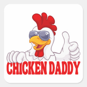 Chicken Daddy Chicken Dad Father Chicken Lover Square Sticker