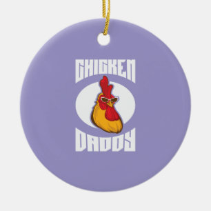 Chicken Daddy Farmed Poultry Ceramic Tree Decoration