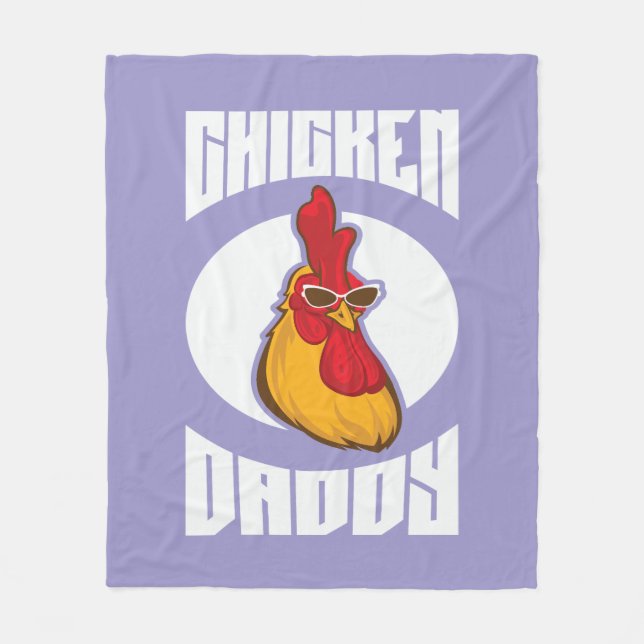 Chicken Daddy Farmed Poultry Fleece Blanket (Front)