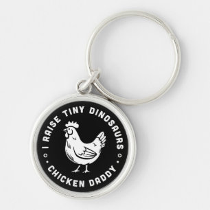 Chicken daddy funny farmer dad quotes key ring
