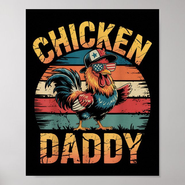 Chicken Daddy Funny Farmer For Men  Poster (Front)
