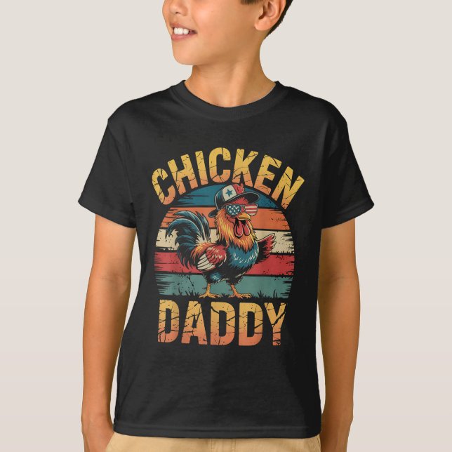 Chicken Daddy Funny Farmer For Men  T-Shirt (Front)