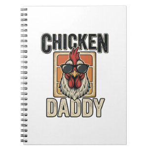 Chicken Daddy Funny Rooster Vintage Vector Shirt_1 Notebook