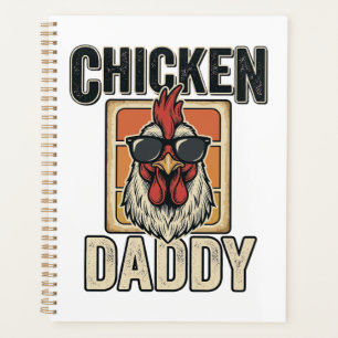 Chicken Daddy Funny Rooster Vintage Vector Shirt_1 Planner
