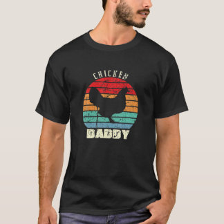 Chicken Daddy Poultry Dad Funny Farm Farmer Retro T-Shirt