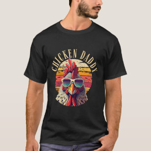 Chicken Daddy Retro Vintage 70s Chicken Dad Father T-Shirt