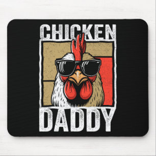 Chicken Daddy Rooster Farmer Funny Fathers Day For Mouse Pad