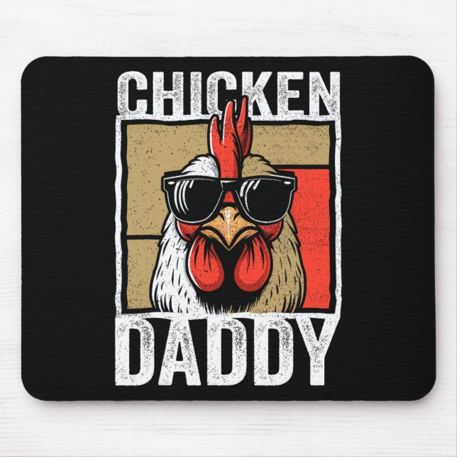 Chicken Daddy Rooster Farmer Funny Fathers Day For Mouse Pad (Front)