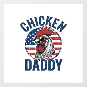 Chicken Daddy Rooster Vintage Patriotic Shirt Desi