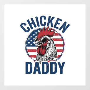 Chicken Daddy Rooster Vintage Patriotic Shirt Desi