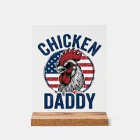 Chicken Daddy Rooster Vintage Patriotic Shirt Desi