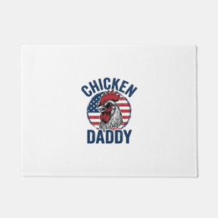 Chicken Daddy Rooster Vintage Patriotic Shirt Desi Doormat