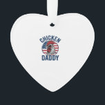 Chicken Daddy Rooster Vintage Patriotic Shirt Desi Ornament<br><div class="desc">Chicken Daddy Rooster Vintage Patriotic Shirt Design_1</div>