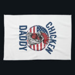 Chicken Daddy Rooster Vintage Patriotic Shirt Desi Tea Towel<br><div class="desc">Chicken Daddy Rooster Vintage Patriotic Shirt Design_1</div>