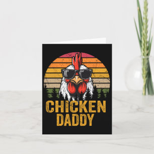 Chicken Daddy Vintage Funny Farmer Chickens Father Card