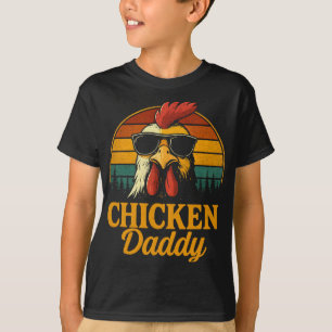 Chicken Daddy Vintage Poultry Farmer Funny Fathers T-Shirt