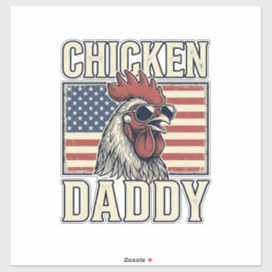 Chicken Daddy Vintage Rooster Patriotic