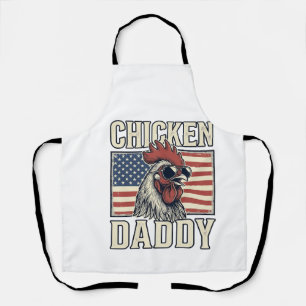 Chicken Daddy Vintage Rooster Patriotic Apron