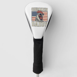 Chicken Daddy Vintage Rooster Patriotic Golf Head Cover