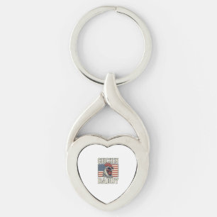Chicken Daddy Vintage Rooster Patriotic Key Ring