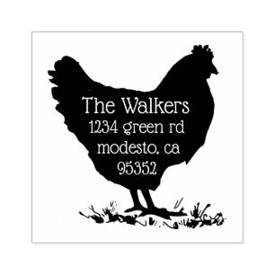 Chicken Decorative⎢ Return Address Stamp