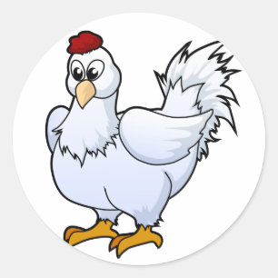 Chicken Design Classic Round Sticker