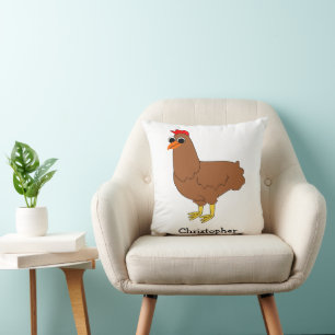 Chicken Design Personalised Cushion