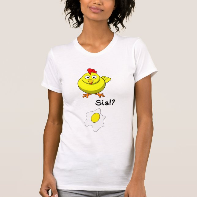 Chicken Discovers Fried Egg T-Shirt (Front)