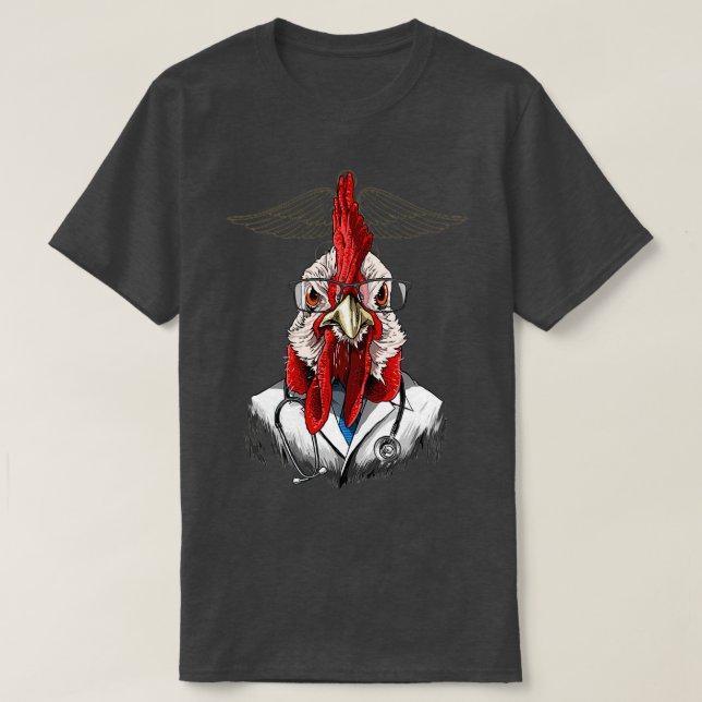 Chicken Doctor Vet Veterinarian Animal Lover T-Shirt (Design Front)