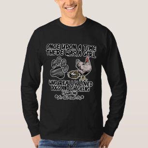 Chicken Dog Farmer Girl   T-Shirt