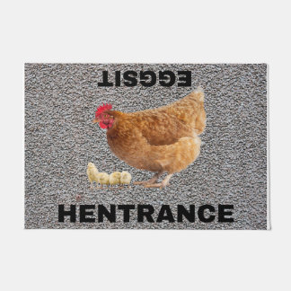 chicken, doormat, entrance, rug, doormat