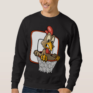 Chicken Dunking Basketball Sweatshirt