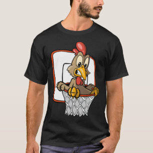Chicken Dunking Basketball T-Shirt