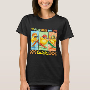 Chicken Easter Day Farm Animal Lover Here for T-Shirt