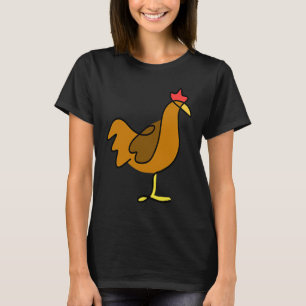 CHICKEN EAT CORN Hens Poultry Colourful Farming T-Shirt