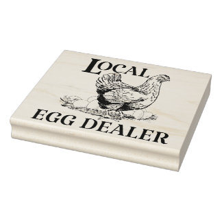 Chicken Egg Dealer Funny Rubber Stamp