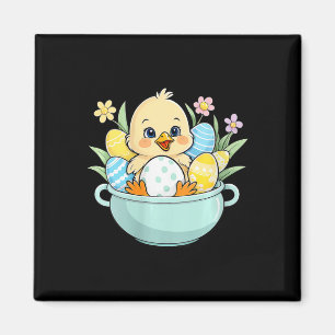 Chicken Egg Hunting Easter Bunny Ears Farm Animal  Magnet