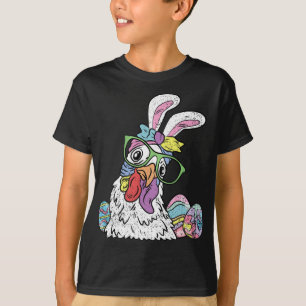 Chicken Egg Hunting Easter Bunny Ears Farm Animal T-Shirt