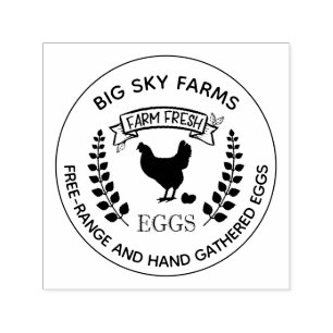 Chicken Eggs Farm Fresh Eggs  Self-inking Stamp